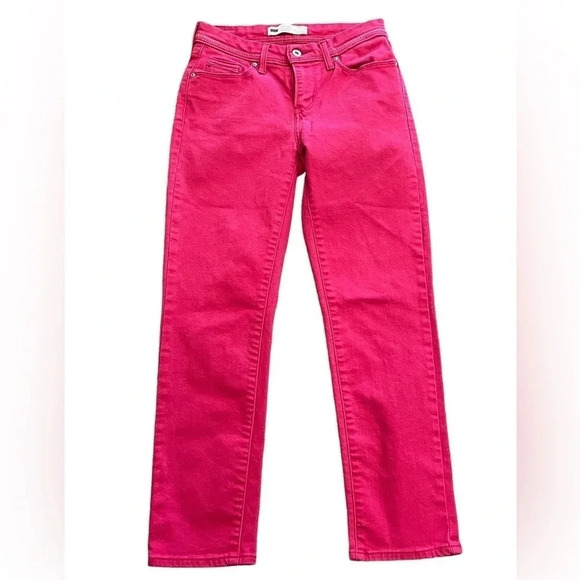 Levi’s Demi Curve Silhouette Classic Rise Slim  Leg Fuchsia Jeans Size 26 - Picture 2 of 9